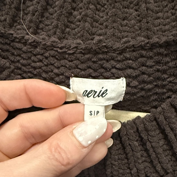 Aerie Dark Brown Crewneck Sweater - Picture 3 of 7